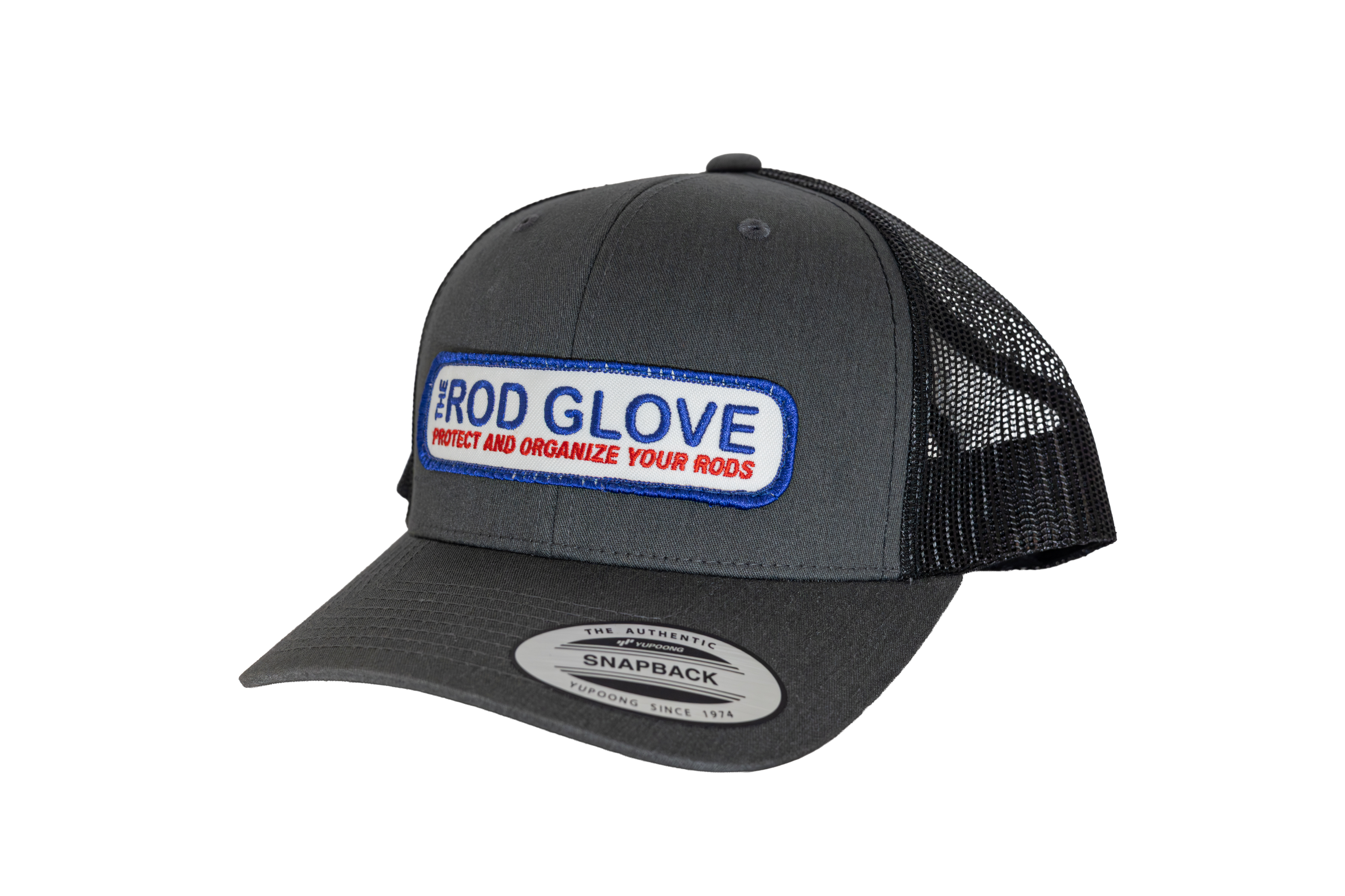 Rod Glove Branded Trucker Hat Charcoal Black